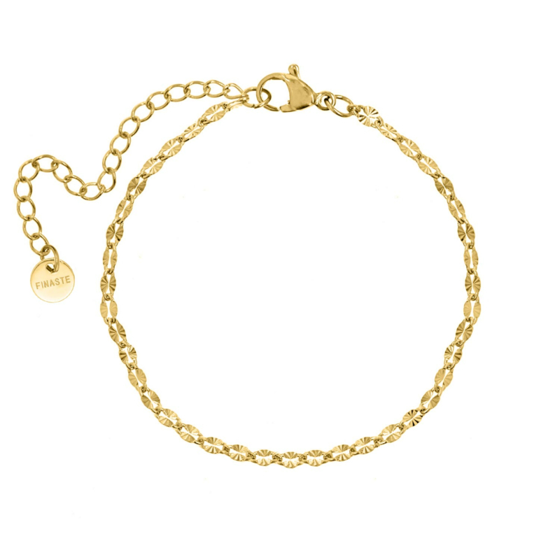 Trendy enkelbandje gold plated