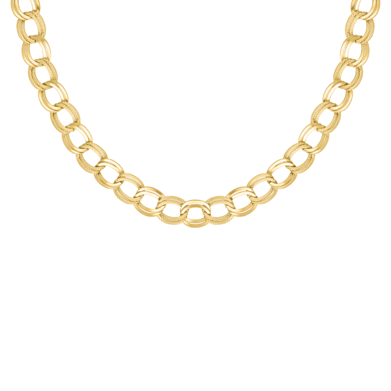 Twin chain necklace goldplated