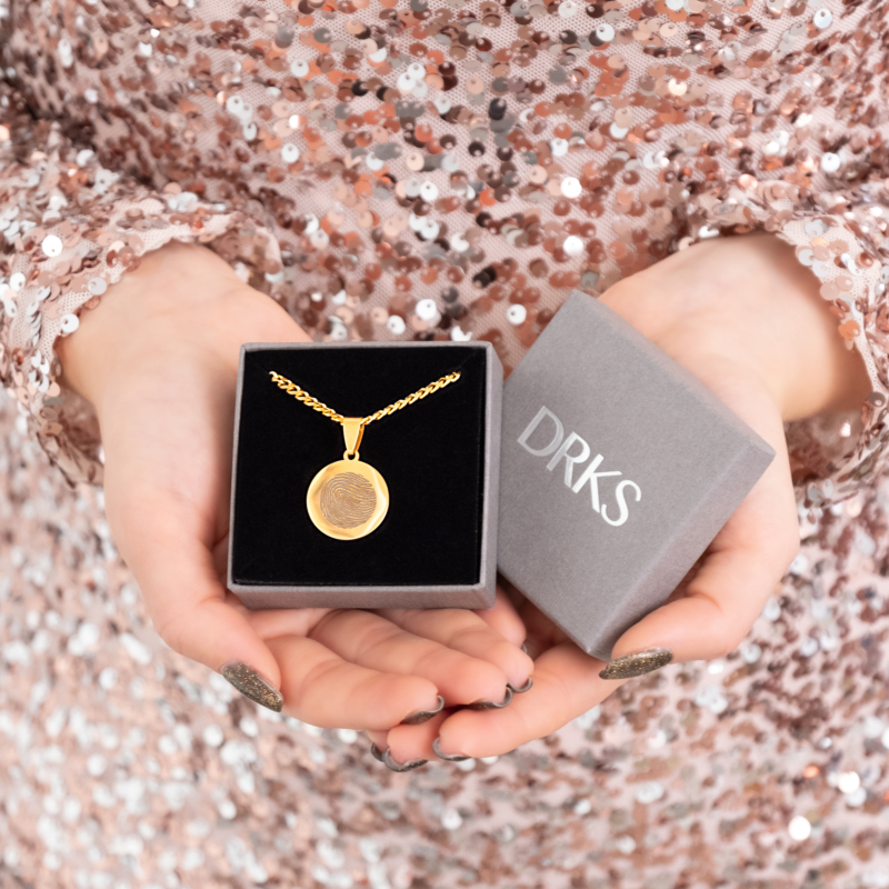 gouden ketting met vingerafdruk heren