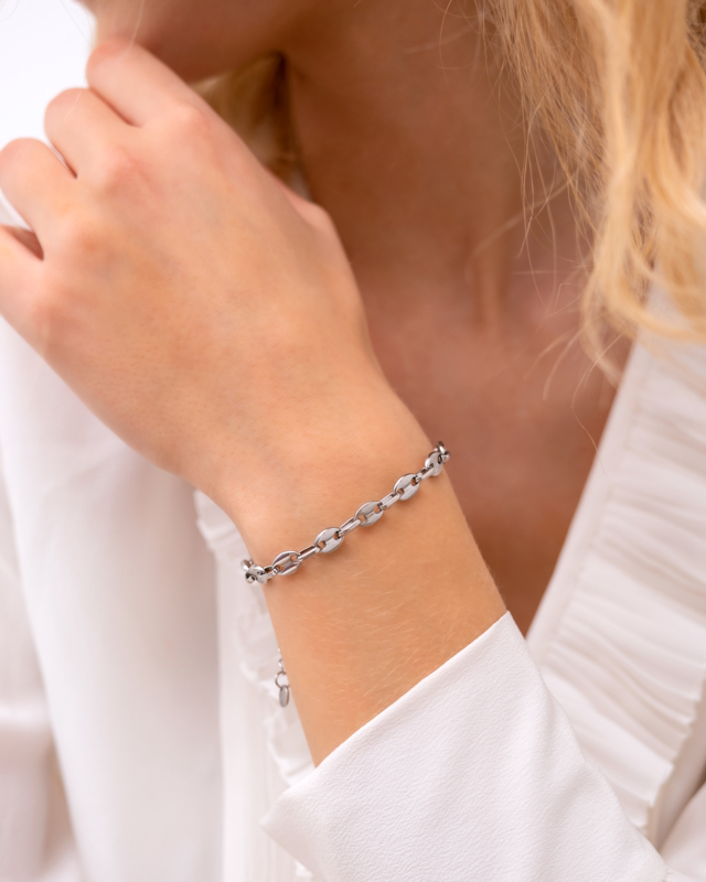 Zilveren chunky chain armband kopen