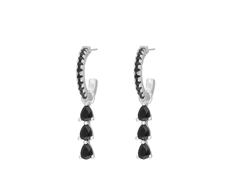 Exclusive black drop earrings