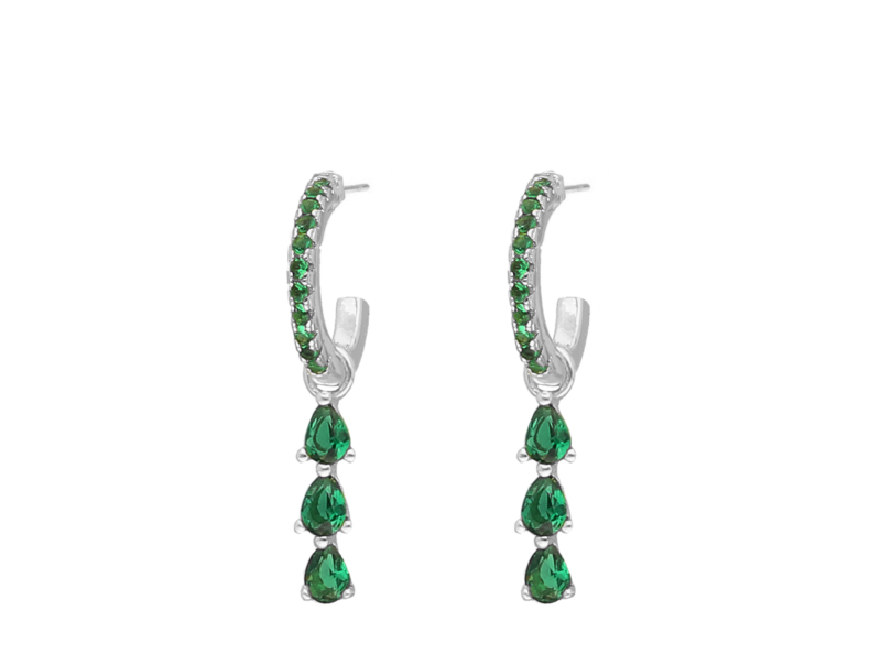 Exclusive emerald drop earrings