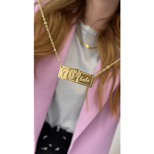 70's babe ketting kleur goud