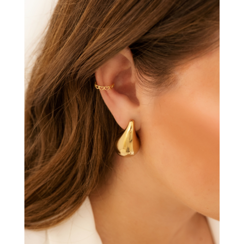 Ear cuff hartjes goudkleurig