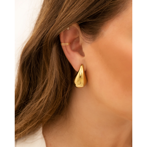 Dubbele ear cuff goudkleurig