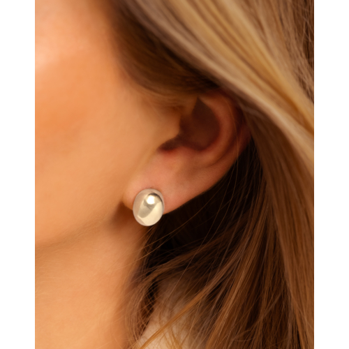 Oval stud oorbellen