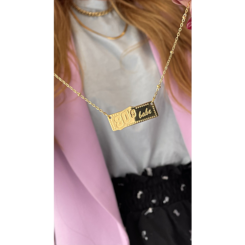 80's babe ketting goud kleurig