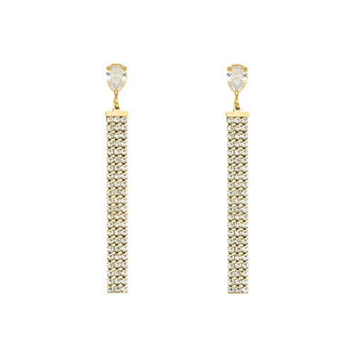 Party earrings drop goldplated