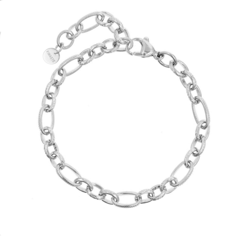 Schakelarmband mix zilver