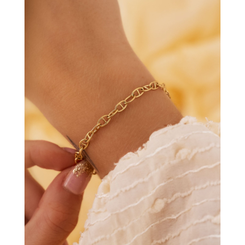 Chain bracelet eyecatcher mini goudkleurig