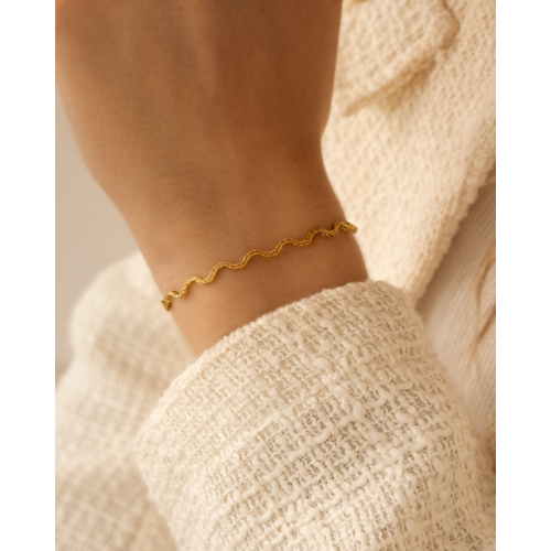 Armband wave kleur goud