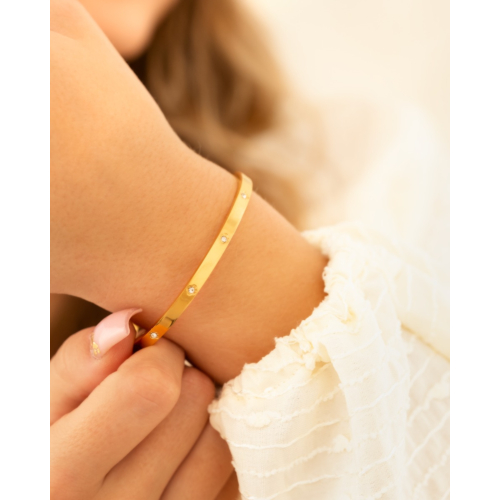 Bangle met steentjes goudkleurig