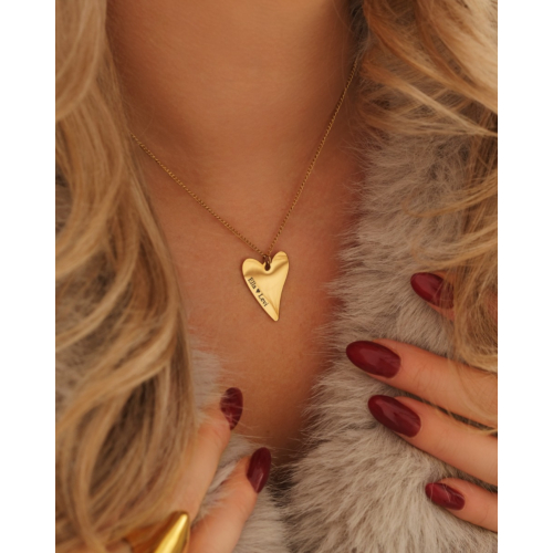 Sweet heart ketting graveren goudkleurig