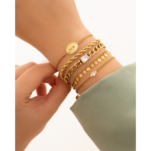 Boho Armband Little Coins Verguld