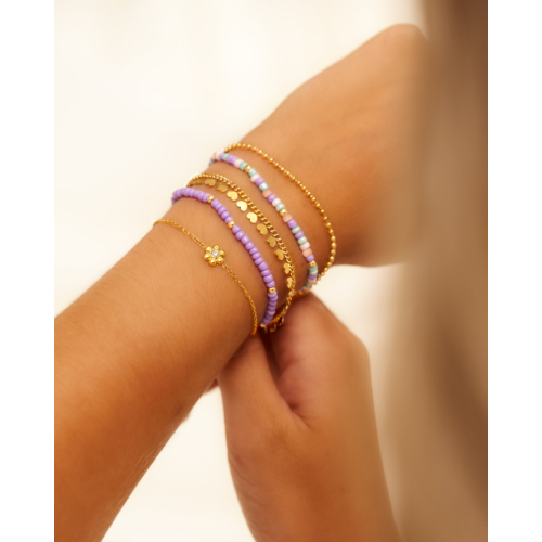 Bracelet daisy flower goldplated