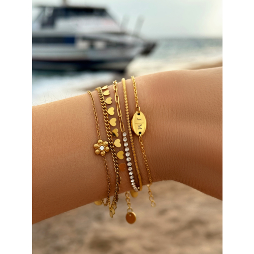 Bracelet Daisy Pearl Goldplated