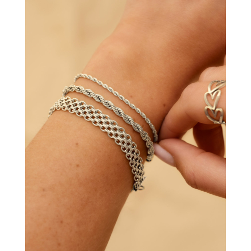 Platte armband mesh