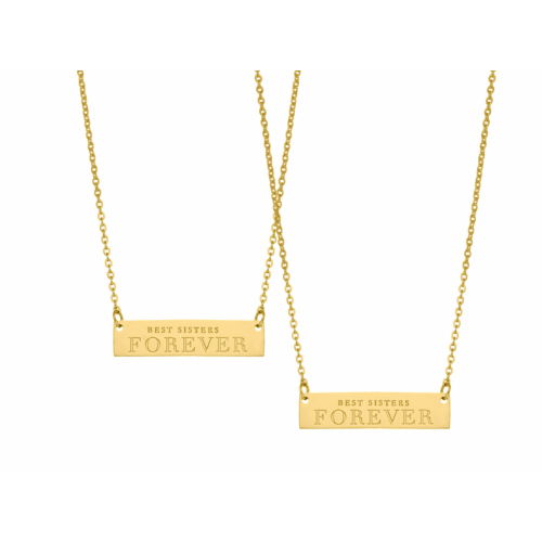 Best Sisters Forever Ketting Set Goud Kleurig