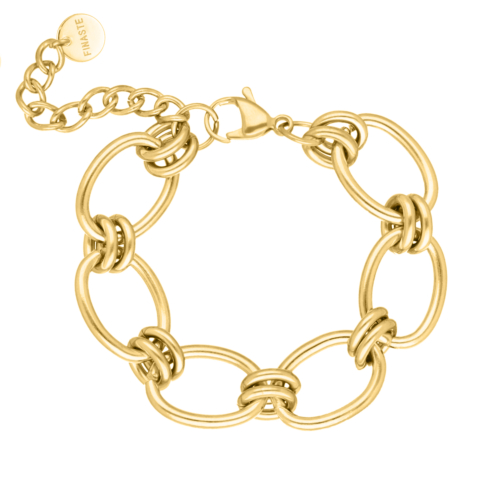 Gouden statement schakelarmband