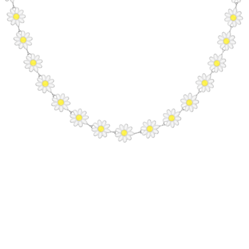 Bijou bloom necklace white