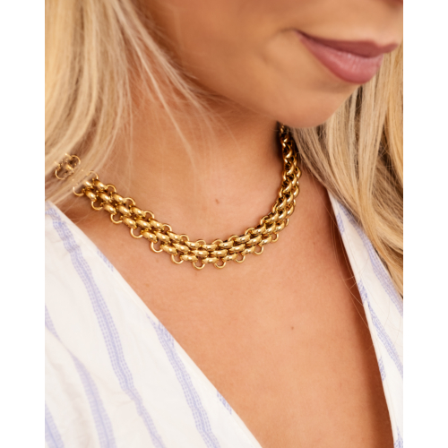 Big bold chain necklace goldplated