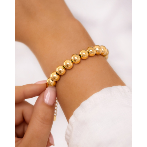 Bolletjes armband statement goudkleurig