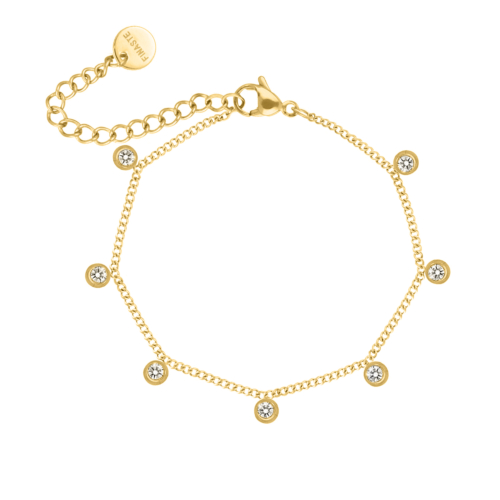 Gouden armband met diamantjes