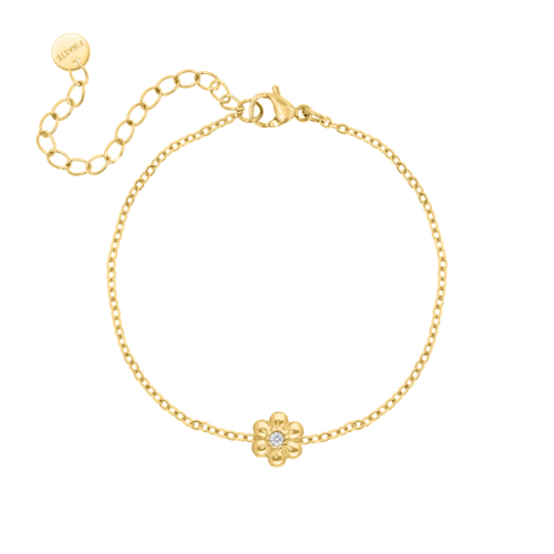 Bracelet daisy flower goldplated