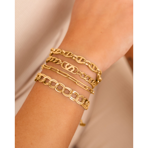 Chain bracelet eyecatcher goldplated