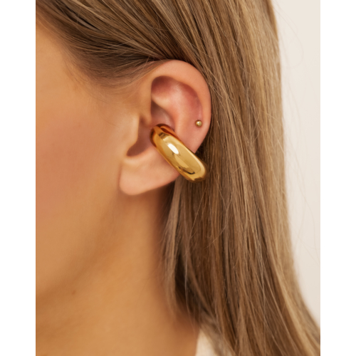 Chunky ear cuff goudkleurig