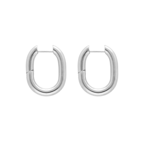 Chunky oval hoop earrings