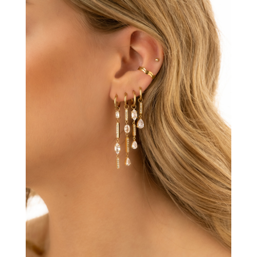 Ear cuff waves kleur goud