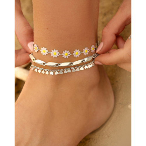 Bijou bloom anklet pink 