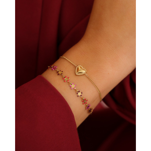 Flower bracelet fall goudkleurig