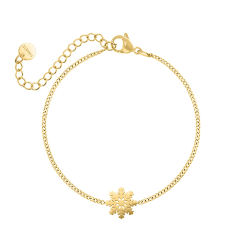 Armband snowflake goud