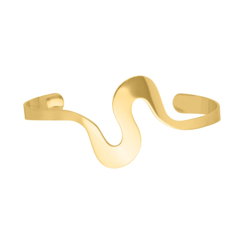 Swirl bangle goud