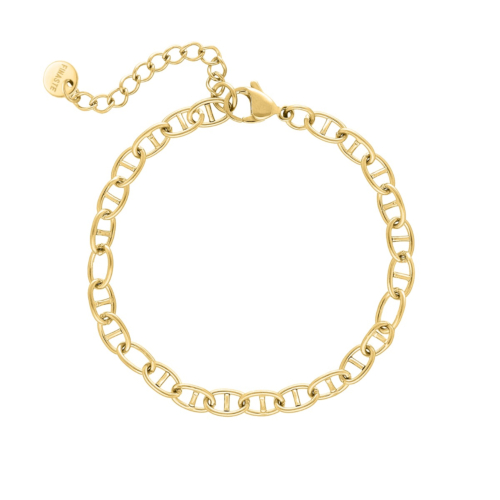 gouden eyecatcher chain armband