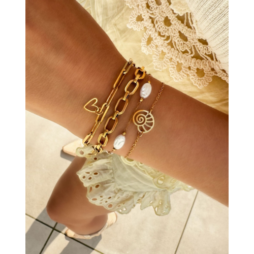 Armband zomer bedels goudkleurig