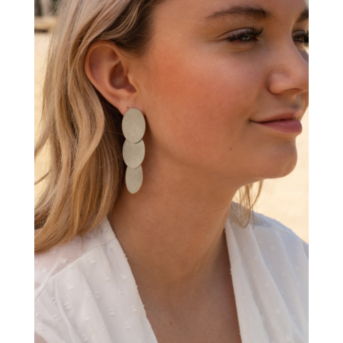 Triple oval earrings