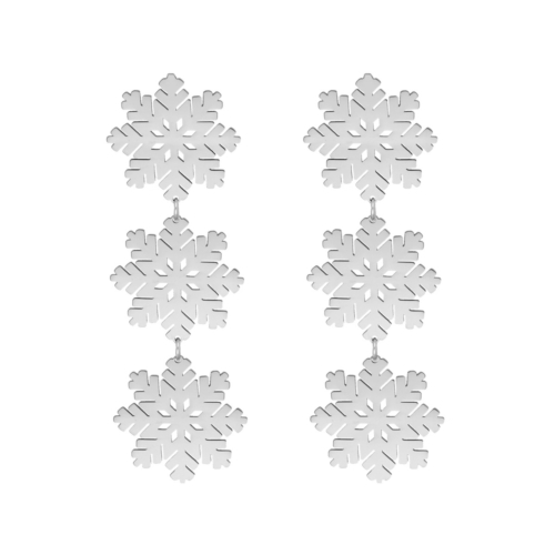 Snowflakes zilver oorbellen