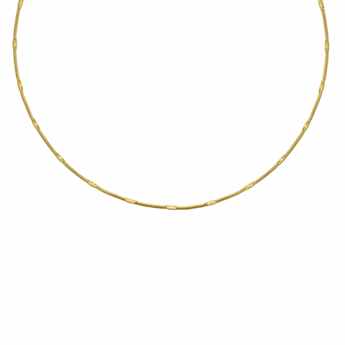 Fijne gedraaide Choker gold plated