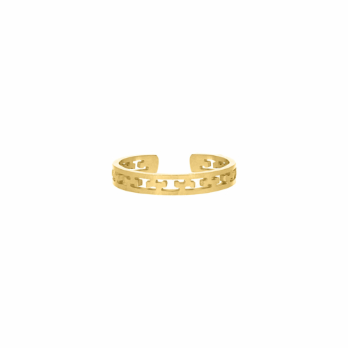 Fijne ring verstelbaar gold plated