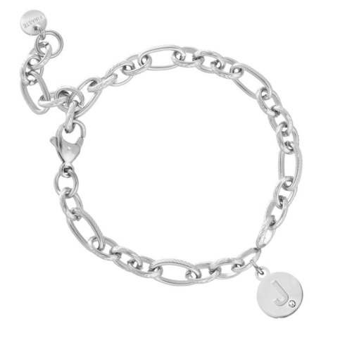 Chain armband met shiny initial