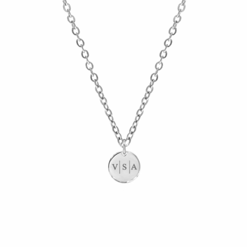 Ketting Met Drie Letters Zilver