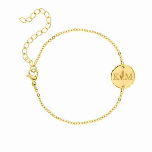 Initialen armband Goud