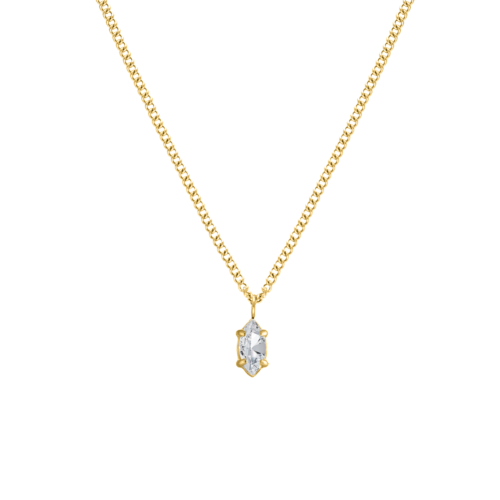 Ketting sparkle marquise goldplated