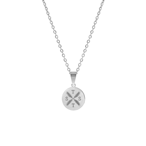 Ketting vier letters Zilver