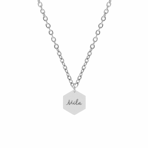 Naamketting sierletters zilver