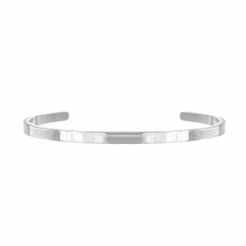 Minimalistische zilveren bangle van finaste