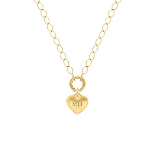 Ketting met hartje graveren goud